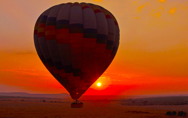 sunrise hot air balloon